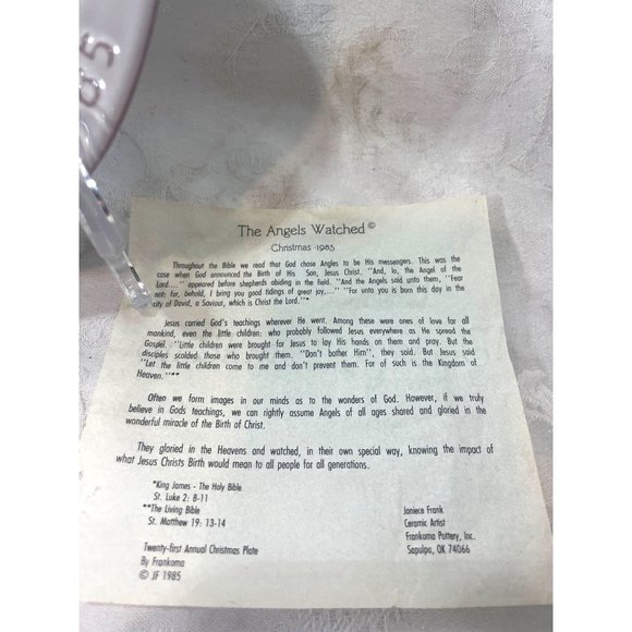 1985 Frankoma Collectors Plate 8.5” by Janice Frank - Picture 2 of 6